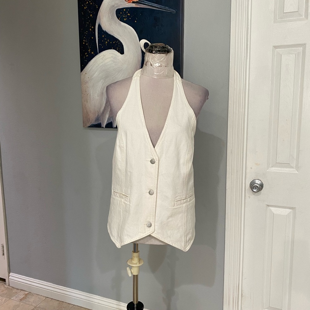 Elegant White Halter Blouse